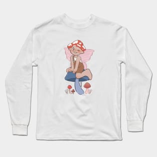 Sitting on a Mushroom Long Sleeve T-Shirt